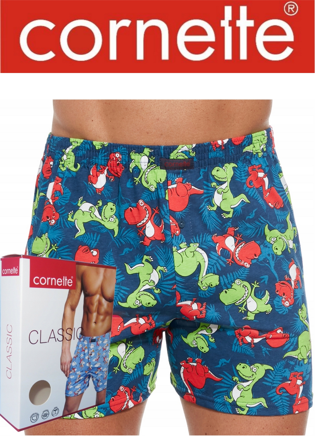 Трусы боксеры мужские семейные трикотажные хлопковые Cornette Classic 001-142 XL Драконы корнет