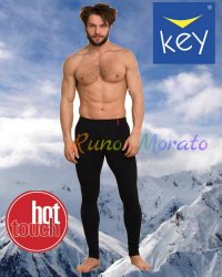Термокальсоны мужские Key хлопковые с начесом Размер M Hot Touch термобелье MXL 22-155 черные