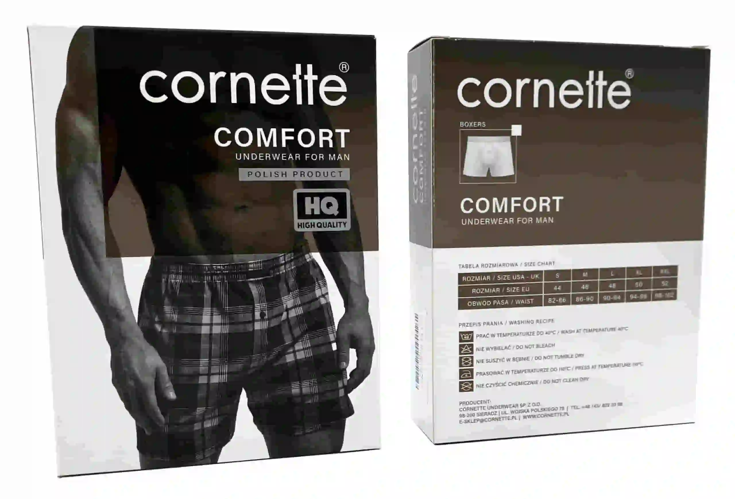 Cornette Comfort Чоловічі сімейні бавовняні труси  002-347 клітинка